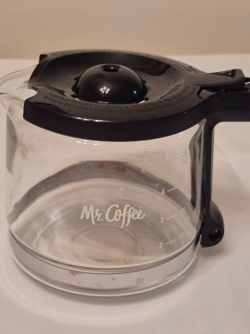 Mr. Coffee 5 Cup Coffee Pot Replacement Glass Carafe And lid Black Used